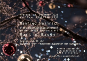 Lesung Weihnachtsgeschichten Lesung Weihnachtsgeschichten